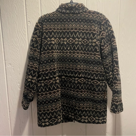Denim & Co. Aztec Western Aztec Style Fleece Full Zip Sweater - Picture 5 of 5